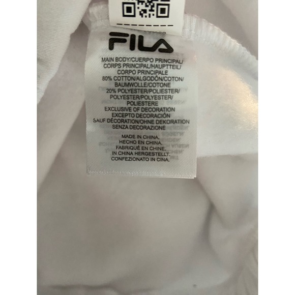 Fila Greer Quarter Zip Pullover, Size Medium, White * Wom254 - Picture 5 of 6